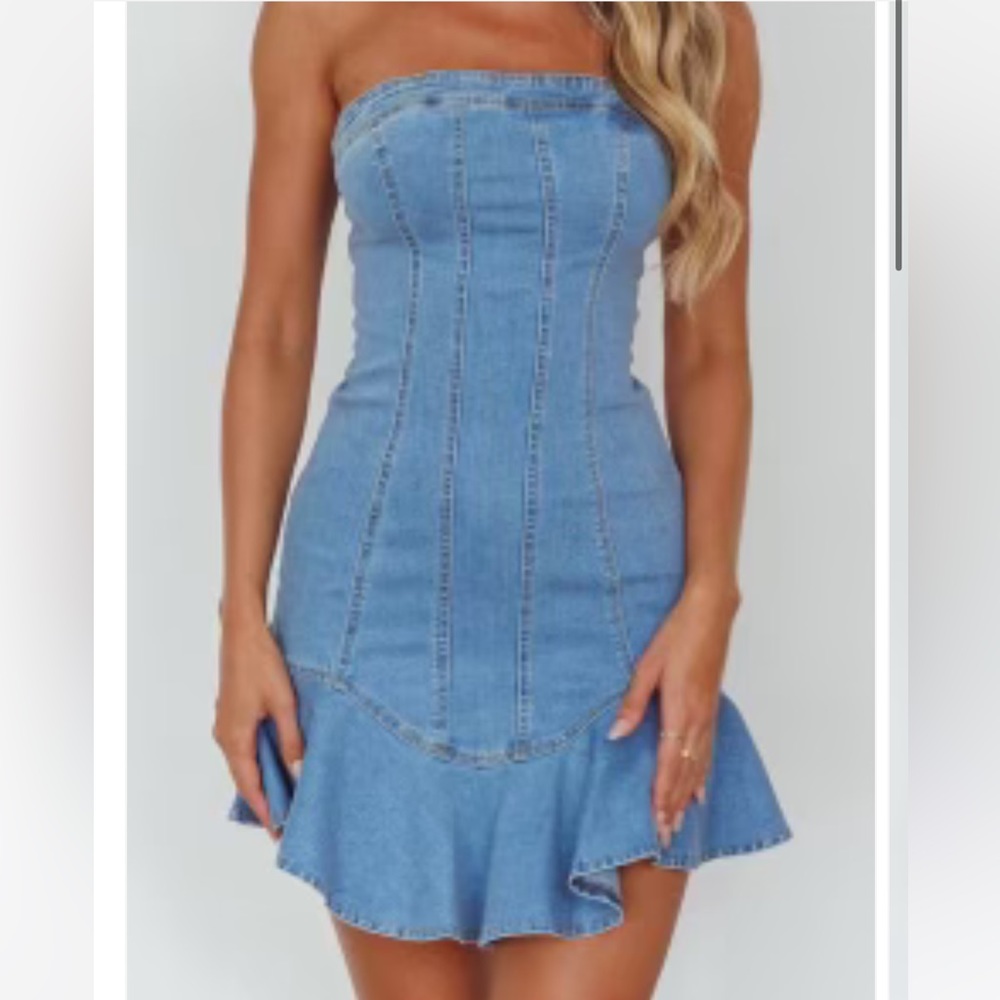 Mozelle Boutique Denim Mini Dress